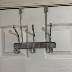 Silver Over-the-Door Hook Rack